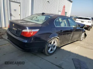 2006 BMW 5 Series 530i with VIN WBANE73566CM35956, listed as a Copart auction lot 82851184 with 131,646 mi miles and Salvage Title. Bid and sale history available at carsss.com. Image 3.