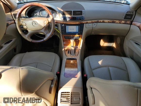 2007 Mercedes-Benz E 350 with VIN WDBUF56X97B002702, listed as a Copart auction lot 49986375 with 235,471 mi miles and Salvage Title. Bid and sale history available at DreamBid. Image 8.