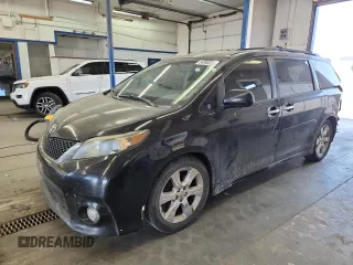 2013 Toyota Sienna SE with VIN 5TDXK3DCXDS325045, listed as a Copart auction lot 64995355 with 190,667 mi miles and Salvage title. Bid and sale history available at DreamBid. Image 1.