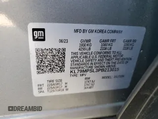 2023 Chevrolet TrailBlazer LT with VIN KL79MPSL3PB213015, listed as a Copart auction lot 44539525 with 10,529 mi miles and Salvage Title. Bid and sale history available at carsss.com. Image 15.