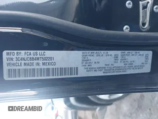 2021 Jeep Compass Altitude с VIN 3C4NJCBB4MT502201, выставлен на аукционе IAAI как лот 40909450 с пробегом 128 168 миль миль и . История ставок и продаж доступна на DreamBid. Изображение 9.