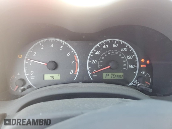 2010 Toyota Corolla with VIN 2T1BU4EE3AC413885, listed as a Copart auction lot 53984225 with 172,982 mi miles and Salvage Title. Bid and sale history available at DreamBid. Image 9.