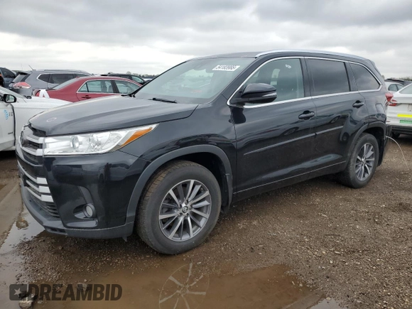 2017 Toyota Highlander XLE with VIN 5TDJZRFH4HS405654, listed as a Copart auction lot 54183985 with 169,416 mi miles and Salvage title. Bid and sale history available at DreamBid. Image 1.