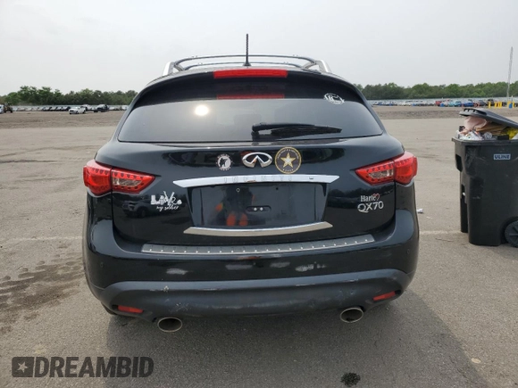 2017 Infiniti QX70 z VIN JN8CS1MW0HM412181, wystawiony jako Copart lot #60594815 z przebiegiem 127 971 mil mil oraz Szkoda całkowita • Salvage title. Historia ofert i sprzedaży dostępna na DreamBid. Obrazek 6.