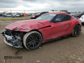 2021 Toyota GR Supra 3.0 with VIN WZ1DB0C0XMW040095, listed as a Copart auction lot 78505554 with 0 mi miles and Salvage Title. Bid and sale history available at carsss.com. Image 1.