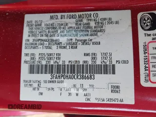 2012 Ford Fusion SE with VIN 3FAHP0HA0CR386683, listed as a IAAI auction lot 42487175 with 104,823 mi miles and . Bid and sale history available at DreamBid. Image 9.