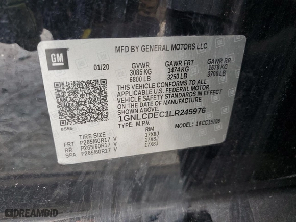 2020 Chevrolet Tahoe Commercial with VIN 1GNLCDEC1LR245976, listed as a Copart auction lot 78239644 with 0 mi miles and Non Repairable. Bid and sale history available at carsss.com. Image 13.