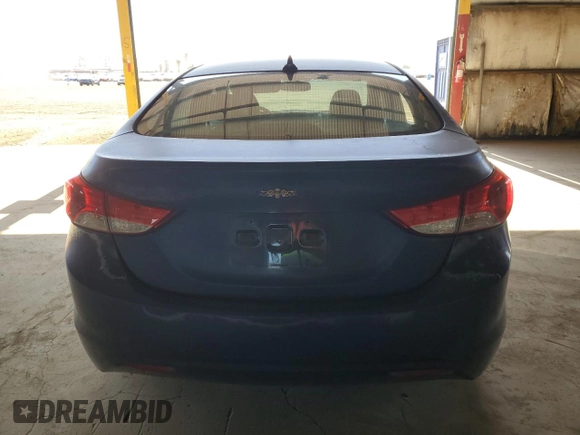 2013 Hyundai Elantra GLS with VIN KMHDH4AE4DU559122, listed as a Copart auction lot 62220825 with 183,220 mi miles and Clean title. Bid and sale history available at DreamBid. Image 6.
