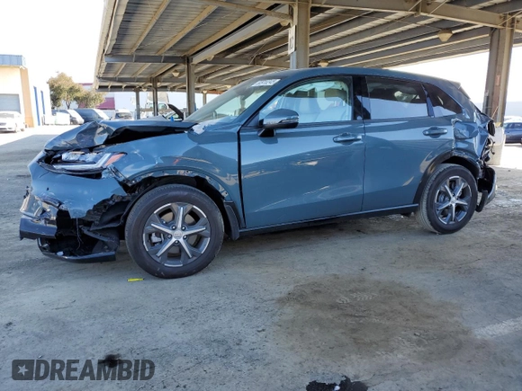 2025 Honda HR-V EX-L with VIN 3CZRZ1H71SM714007, listed as a Copart auction lot 50910245 with 1,239 mi miles and Salvage Title. Bid and sale history available at carsss.com. Image 1.