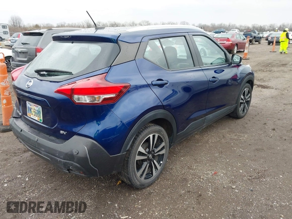 2020 Nissan Kicks SV with VIN 3N1CP5CV9LL520849, listed as a IAAI auction lot 41561346 with 89,018 mi miles. Bid and sale history available at carsss.com. Image 4.