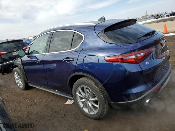 2019 Alfa Romeo Stelvio Ti Sport with VIN ZASPAKBN8K7C43735, listed as a Copart auction lot 45578905 with 25,580 mi miles and Salvage Title. Bid and sale history available at carsss.com. Image 2.