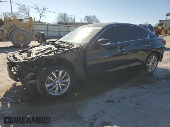 2015 Infiniti Q50 Premium with VIN JN1BV7AP8FM336966, listed as a Copart auction lot 50609175 with 100,564 mi miles and Salvage Title. Bid and sale history available at carsss.com. Image 1.