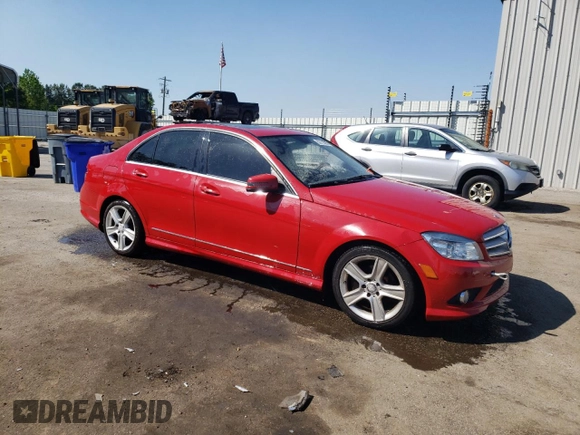 2010 Mercedes-Benz C 300 Sport with VIN WDDGF5EB2AF374778, listed as a Copart auction lot 53113395 with 89,615 mi miles and Salvage Title. Bid and sale history available at DreamBid. Image 4.