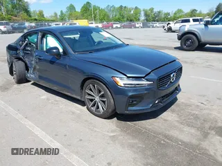 2021 Volvo S60 Momentum with VIN 7JR102TZ3MG112459, listed as a IAAI auction lot 42046008 with 24,443 mi miles and . Bid and sale history available at DreamBid. Image 1.