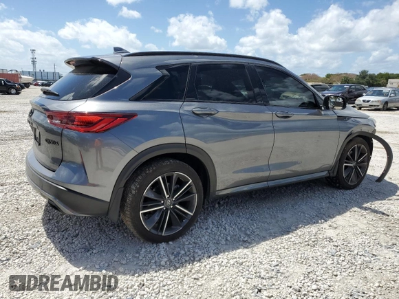 2023 Infiniti QX50 Sport with VIN 3PCAJ5FB0PF105592, listed as a Copart auction lot 52603254 with 17,947 mi miles and . Bid and sale history available at DreamBid. Image 3.