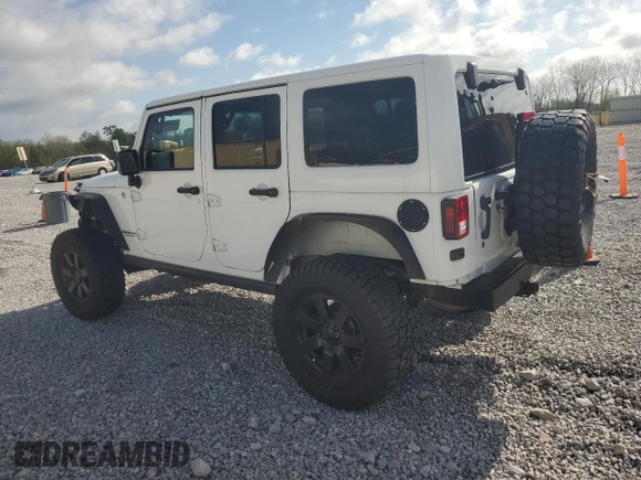 2014 Jeep Wrangler Unlimited Sahara z VIN 1C4HJWEG8EL257437, wystawiony jako Copart lot #55594695 z przebiegiem 157 575 mil mil oraz Czysty tytuł • Clean title. Historia ofert i sprzedaży dostępna na DreamBid. Obrazek 2.