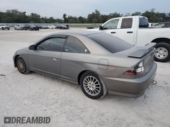 2005 Honda Civic EX with VIN 1HGEM21915L079673, listed as a Copart auction lot 81553344 with 187,454 mi miles and Salvage Title. Bid and sale history available at carsss.com. Image 2.