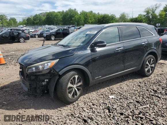2017 Kia Sorento EX with VIN 5XYPHDA55HG201570, listed as a Copart auction lot 57595985 with 129,698 mi miles and Salvage title. Bid and sale history available at DreamBid. Image 1.