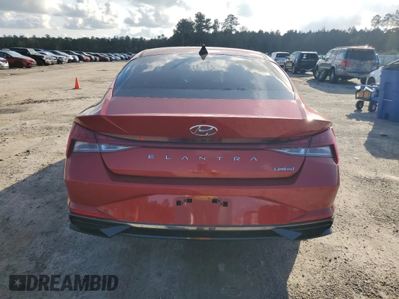 2021 Hyundai Elantra Limited with VIN KMHLP4AG2MU150603, listed as a Copart auction lot 79823994 with 48,899 mi miles and Salvage Title. Bid and sale history available at DreamBid. Image 6.