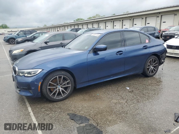 2022 BMW 3 Series 330i xDrive with VIN 3MW5R7J03N8C36977, listed as a Copart auction lot 53891745 with 14,938 mi miles and Salvage title. Bid and sale history available at DreamBid. Image 1.