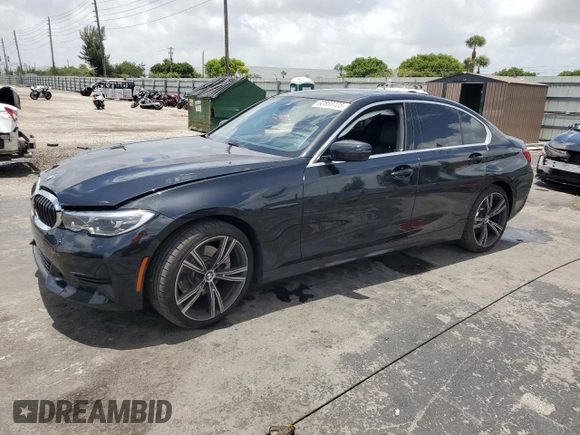 2021 BMW 3 Series 330i with VIN 3MW5R1J0XM8C21971, listed as a Copart auction lot 60659725 with 36,023 mi miles and Salvage title. Bid and sale history available at DreamBid. Image 1.