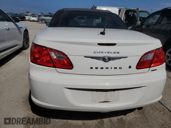 2010 Chrysler Sebring Touring with VIN 1C3BC5ED4AN156186, listed as a Copart auction lot 74697534 with 0 mi miles and Non Repairable. Bid and sale history available at carsss.com. Image 6.