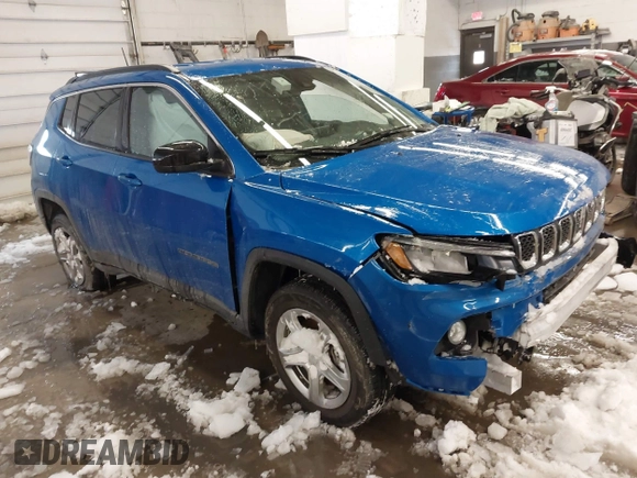 2024 Jeep Compass Latitude with VIN 3C4NJDBNXRT603931, listed as a IAAI auction lot 41597384 with 24,436 mi miles. Bid and sale history available at carsss.com. Image 1.