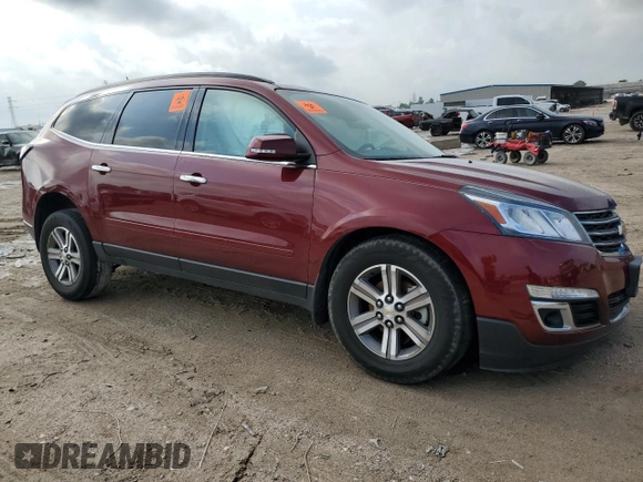 2017 Chevrolet Traverse LT with VIN 1GNKRHKD2HJ319829, listed as a Copart auction lot 53576295 with 114,428 mi miles and Salvage Title. Bid and sale history available at DreamBid. Image 4.