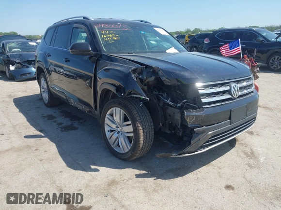 2019 Volkswagen Atlas SE with VIN 1V2WR2CA4KC595211, listed as a IAAI auction lot 41986643 with 96,299 mi miles and . Bid and sale history available at DreamBid. Image 6.