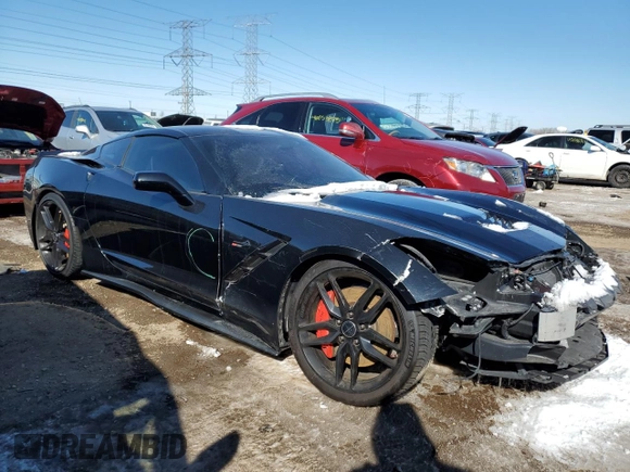 2014 Chevrolet Corvette Z51 2LT with VIN 1G1YK2D7XE5117409, listed as a Copart auction lot 45411925 with 71,154 mi miles and Salvage title. Bid and sale history available at DreamBid. Image 4.