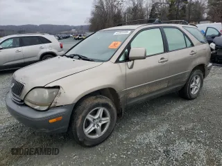 1999 Lexus RX 300 Luxury SUV with VIN JT6HF10U8X0020427, listed as a Copart auction lot 42363335 with 0 mi miles and Salvage Title. Bid and sale history available at carsss.com. Image 1.