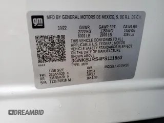2023 Chevrolet Blazer LT с VIN 3GNKBJRS4PS111853, выставлен на аукционе Copart как лот 44894015 с пробегом 25 129 миль миль и Списание • Salvage title. История ставок и продаж доступна на DreamBid. Изображение 13.