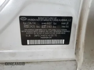 2014 Hyundai Sonata Limited with VIN 5NPEC4AB5EH938770, listed as a Copart auction lot 51627115 with 174,333 mi miles and Salvage Title. Bid and sale history available at DreamBid. Image 12.