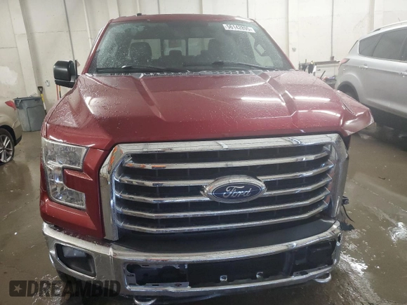 2015 Ford F-150 XLT with VIN 1FTEW1EP7FFC49319, listed as a Copart auction lot 56142895 with 125,052 mi miles and Salvage title. Bid and sale history available at DreamBid. Image 5.
