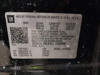 2020 GMC Terrain Denali with VIN 3GKALXEX5LL343098, listed as a IAAI auction lot 41213484 with 51,346 mi miles and . Bid and sale history available at DreamBid. Image 9.