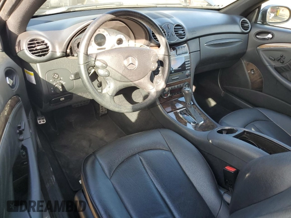 2008 Mercedes-Benz CLK 350 with VIN WDBTJ56HX8F256089, listed as a Copart auction lot 44430385 with 73,307 mi miles and Salvage title. Bid and sale history available at DreamBid. Image 8.