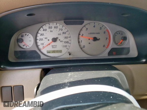 2001 Nissan Frontier SE z VIN 1N6ED27T21C305986, wystawiony jako Copart lot #59665065 z przebiegiem 201 540 mil mil oraz Czysty tytuł • Clean title. Historia ofert i sprzedaży dostępna na DreamBid. Obrazek 9.