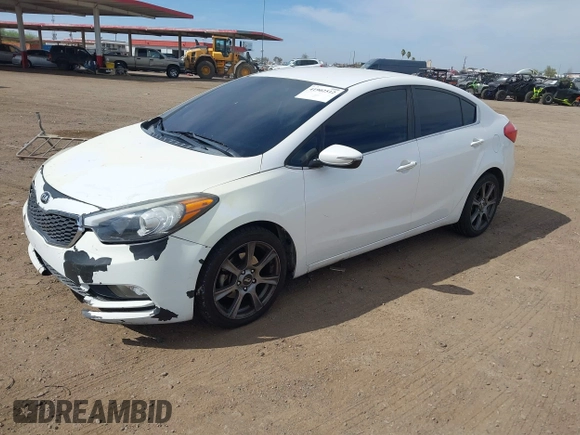 2014 Kia Forte EX with VIN KNAFX4A89E5232153, listed as a IAAI auction lot 41902512 with 133,978 mi miles. Bid and sale history available at carsss.com. Image 2.