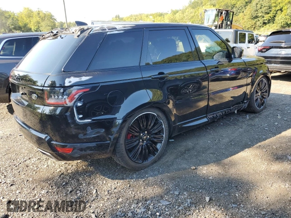 2022 Land Rover Range Rover Sport HSE Dynamic with VIN SALWR2SE5NA228185, listed as a Copart auction lot 69989084 with 18,651 mi miles and Salvage Title. Bid and sale history available at DreamBid. Image 3.