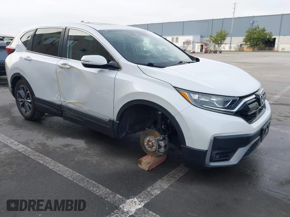 2022 Honda CR-V EX-L with VIN 7FARW1H88NE008348, listed as a IAAI auction lot 41762597 with 22,935 mi miles and . Bid and sale history available at carsss.com. Image 1.