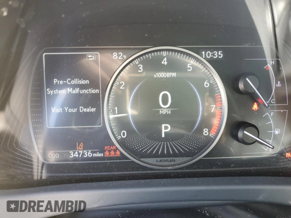 2019 Lexus UX with VIN JTHY3JBH7K2002188, listed as a Copart auction lot 40883883 with 34,736 mi miles. Bid and sale history available at carsss.com. Image 9.