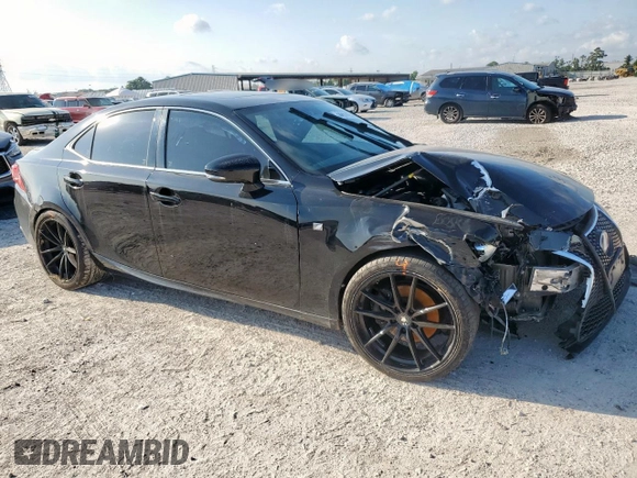 2014 Lexus IS 250 with VIN JTHBF1D25E5019919, listed as a Copart auction lot 58667425 with 154,400 mi miles and Salvage title. Bid and sale history available at DreamBid. Image 4.