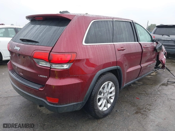 2021 Jeep Grand Cherokee Laredo X with VIN 1C4RJEAG4MC681989, listed as a IAAI auction lot 41571341 with 61,090 mi miles. Bid and sale history available at carsss.com. Image 4.
