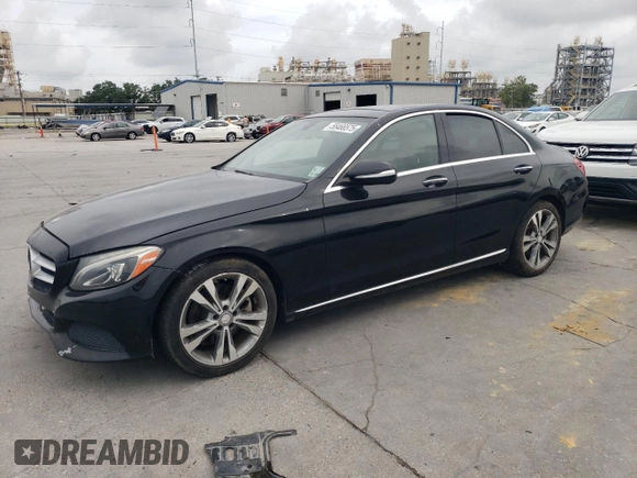 2015 Mercedes-Benz C 300 with VIN 55SWF4JB9FU082657, listed as a Copart auction lot 55466575 with 109,254 mi miles and Salvage Title. Bid and sale history available at DreamBid. Image 1.