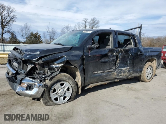 2018 Toyota Tundra 2WD SR5 with VIN 5TFEM5F18JX124954, listed as a Copart auction lot 46666015 with 101,300 mi miles and Salvage Title. Bid and sale history available at carsss.com. Image 1.