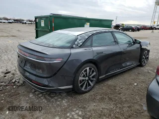 2022 Lucid Air Grand Touring with VIN 50EA1GBA4NA003836, listed as a Copart auction lot 48914795 with 0 mi miles and Salvage Title. Bid and sale history available at carsss.com. Image 3.