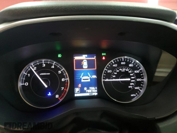 2018 Subaru Impreza Limited with VIN 4S3GTAU6XJ3719783, listed as a Copart auction lot 48062565 with 75,515 mi miles and Salvage title. Bid and sale history available at DreamBid. Image 9.