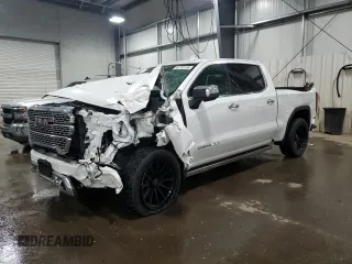 2022 GMC Sierra 1500 Limited Denali with VIN 3GTU9FEL0NG147855, listed as a Copart auction lot 43792165 with 43,356 mi miles and Salvage Title. Bid and sale history available at carsss.com. Image 1.