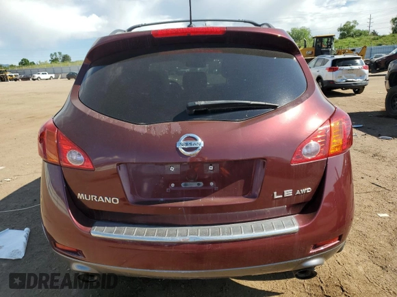2010 Nissan Murano SL z VIN JN8AZ1MW6AW111072, wystawiony jako Copart lot #60704605 z przebiegiem 193 139 mil mil oraz Czysty tytuł • Clean title. Historia ofert i sprzedaży dostępna na DreamBid. Obrazek 6.