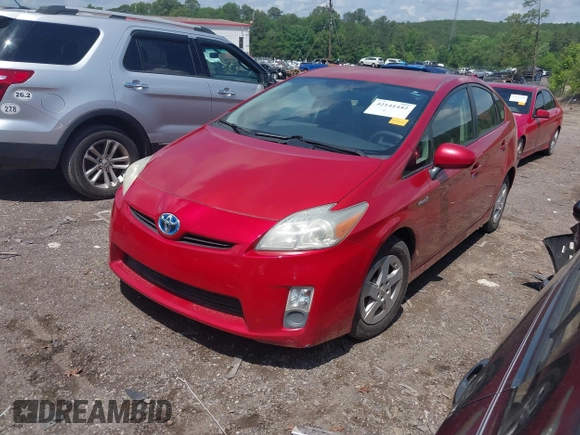 2011 Toyota Prius I with VIN JTDKN3DU2B1443658, listed as a IAAI auction lot 42141442 with 169,456 mi miles. Bid and sale history available at carsss.com. Image 17.